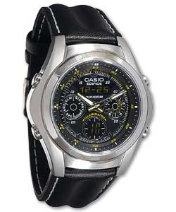 Casio Gents Edifice Analogue/Digital Black Strap Watch