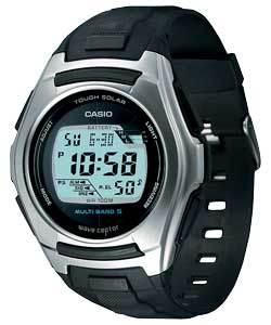 casio Gents Wave Ceptor Black Strap Watch