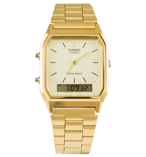 Casio Gold Retro Dual Time Watch from Casio