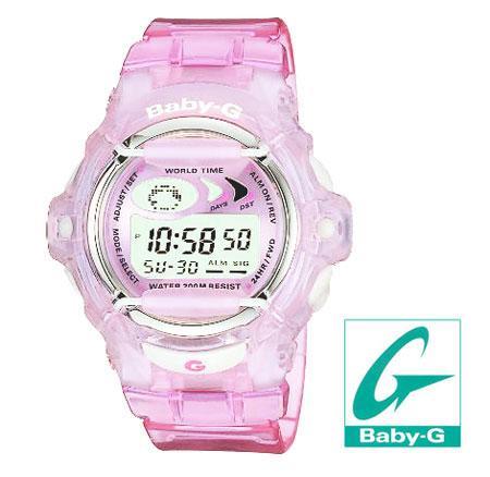Casio Ladies Baby G Pink Jelly Watch BG 169V 4AVER