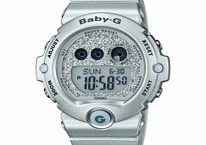 Casio Ladies Baby-G Silver Grey Resin Digital