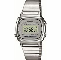 Casio Ladies Silver Retro Digital Watch