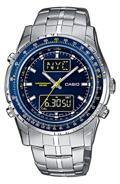 Casio Mens Blue Combi Watch MTP 4700D 2AVEF