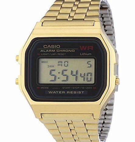 Mens Digital Watch A159WGEA-1EF with Gold Tone Stainless Steel Bracelet
