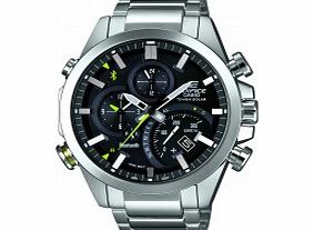 Casio Mens Edifice Black Silver Bluetooth Solar