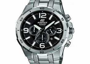 Casio Mens Edifice Black Silver Watch