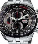 Casio Mens Edifice Black Steel Chronograph Watch