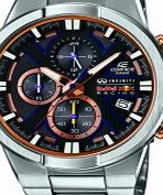 Casio Mens Edifice Silver Tone Chronograph Watch