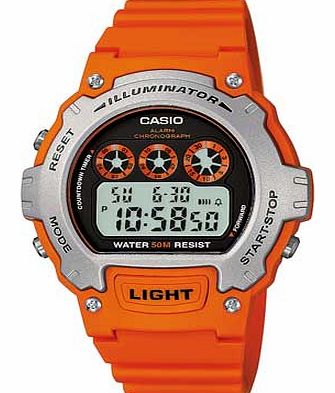 Casio Mens Orange Illuminator LCD Watch