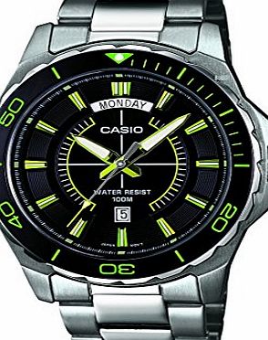 Casio Mens Quartz Watch with Black Dial Analogue Display and Silver Stainless Steel Bracelet WVQ-M410DE-1A2ER
