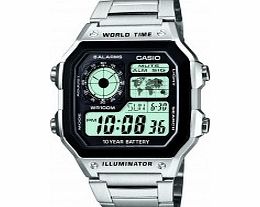 Casio Mens World Time Classic Collection Silver