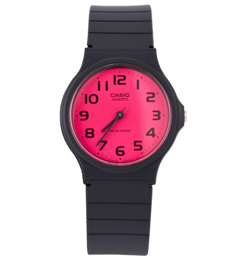 Casio Pink Dial Black Strap Retro Watch from Casio