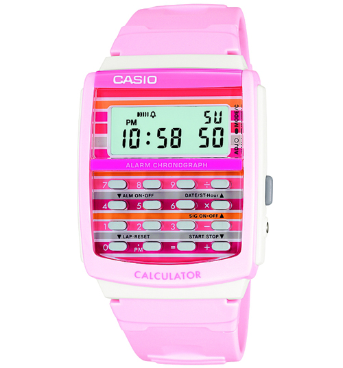 Casio Pink Retro Calculator Watch from Casio