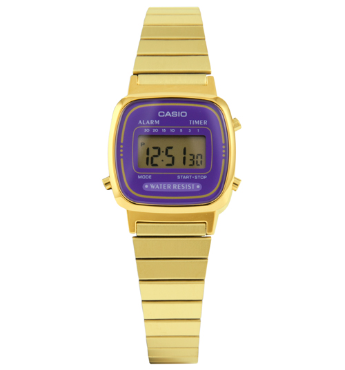 Casio Slimline Gold and Purple Watch from Casio