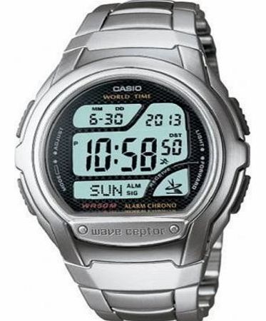WV-58DU-1AVES Mens Wave Ceptor Bracelet Digital Watch, Radio Controlled