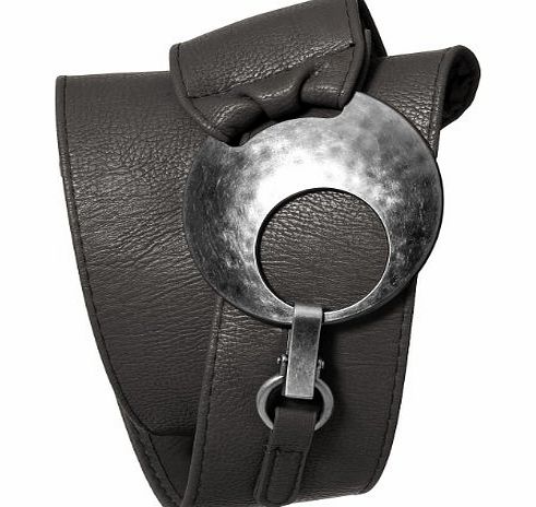 CASPAR Womens Wide Belt / Waist Band with Large Round Buckle - many colours - GU225, Grtel Lnge:90;Farbe:marone