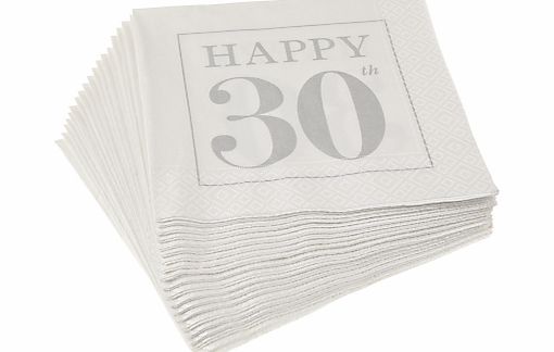 Caspari 30th Celebration Napkins, Pack of 20,