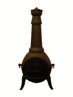 Cast Chimneas XL With Grill Black