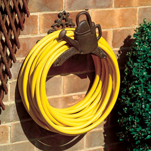 Cast Iron Watering Can Hose Reel Holder