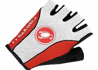 Castelli Free Glove White Red and Black