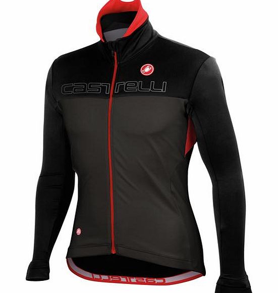Castelli Poggio Jacket Black Anthracite and Red