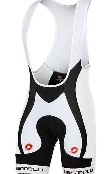 Castelli Velocissimo Due Bib Short Black and White