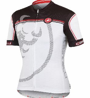 Castelli Velocissimo Giro Jersey White Red and