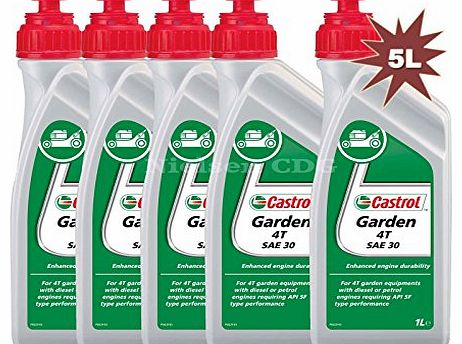 Castrol 4T SAE30 Lawnmower Oil CAS-1457-7186-6 - 6x1L = 6L