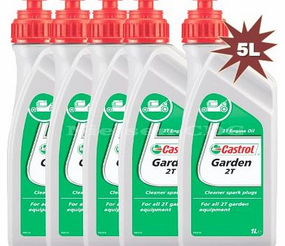 Castrol Garden 2T Lawnmower Oil 5x1L = 5L