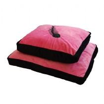 Cat Animate Cat Bed Fish Motif Pink and Black Small