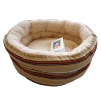 Animate Round Tapestry Cat Basket Soft Base Bed