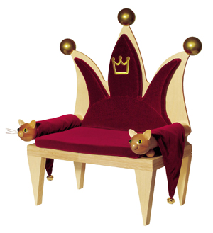 Bed Sofa Throne Finished in Royal Red Velvet