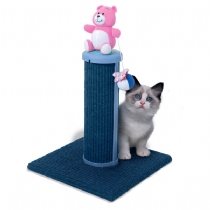 Cat Cleo Pet Kitten Bear Scratch Post Pink