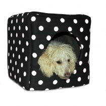 Cat Cosipet Polka Dot Hideaway Black and Red