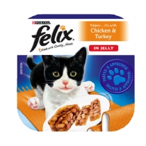 Felix Adult Cat Food Foils 100G X 16 Pack Cod