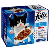 Felix Adult Cat Food Pouch Fish Selection In