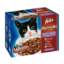 Cat Felix Adult Cat Food Pouches Marinades 4X12X100G