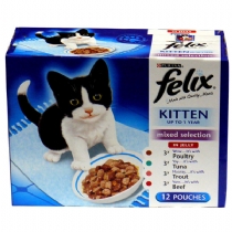 Felix Kitten Cat Food Pouches 100G X 48 Jumbo