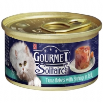Cat Gourmet Solitaire Cat Food Cans 12 X 85G Beef In