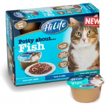 Cat HiLife Potty About Multipack 80G X 36 Pack Fish