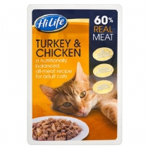 Cat HiLife Pouch Cat Food 100G X 18 Pack Turkey and