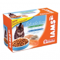 Cat Iams Adult Cat Food Pouches 12 X 100G Meat