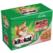 Kitekat Adult Cat Food Pouches Mega Pack 100G X