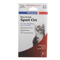 Cat Kitzyme Spot On Cat Flea Treatment 12 Weeks