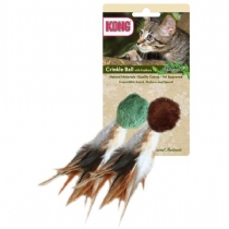 Cat Kong Cat Natural Crinkle Ball With Feathers Single