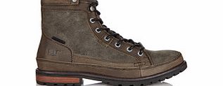 CAT Mens Bryant grey leather ankle boots