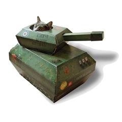 Cat Playhouse Cardboard Tank Cat Toy by Cat Playhouse