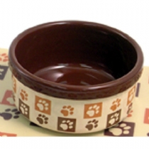 Cat Rosewood Ceramic Paw Cat Dish Brown 4.5