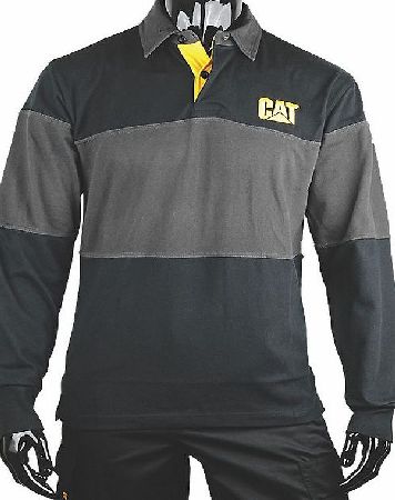 CAT Rugby Shirt Black/Grey Medium 38-40`` Chest