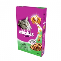 Cat Whiskas Adult Cat Food Lamb and Carrots 3.75Kg